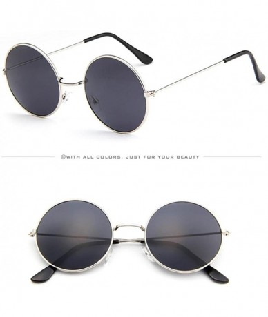 Oversized Women's Men Sunglasses-Vintage Round Frame Sunglasses Driving Eyewear - A - CT18EMSOEGE $18.48