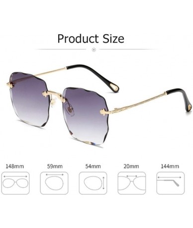 Square Sunglasses Protection Gradients Fashionable - Brown - CJ190C79SZY $83.24