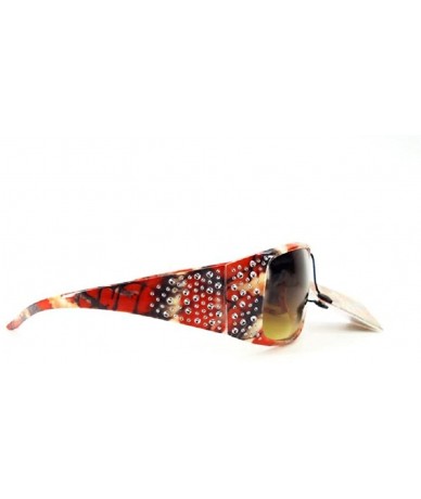 Rectangular Orange Camo Sunglasses Camouflage Western Cowgirl Hunting Fishing Shades Jp - C6128W0M7GB $23.16