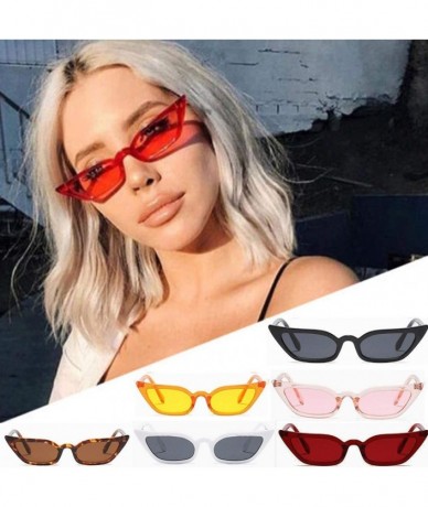 Cat Eye 2020 Fashion Vintage Sunglasses for Women Cat Eye Small Frame Retro Sunglasses UV400 Eyewear for Ladies - Yellow - C5...