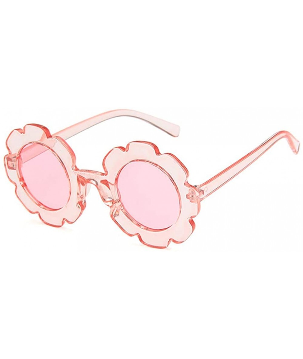 Round Unisex Sunglasses Retro Orange Pink Drive Holiday Round Non-Polarized UV400 - Pink - C618RKGAAZD $16.57