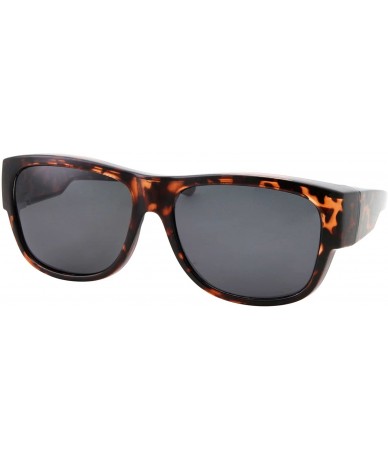 Wrap Women Polarized Fit Over Sunglasses - Less Bulky - Ladies Size - Tortoise Smoke - CD18DSNXELY $27.76