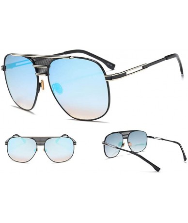 Goggle Fashion Sunglasses Square Durable Frame UV Protection HD Lenses Driving Cycling for Men - Ice Blue - C818LMYAMU5 $30.75