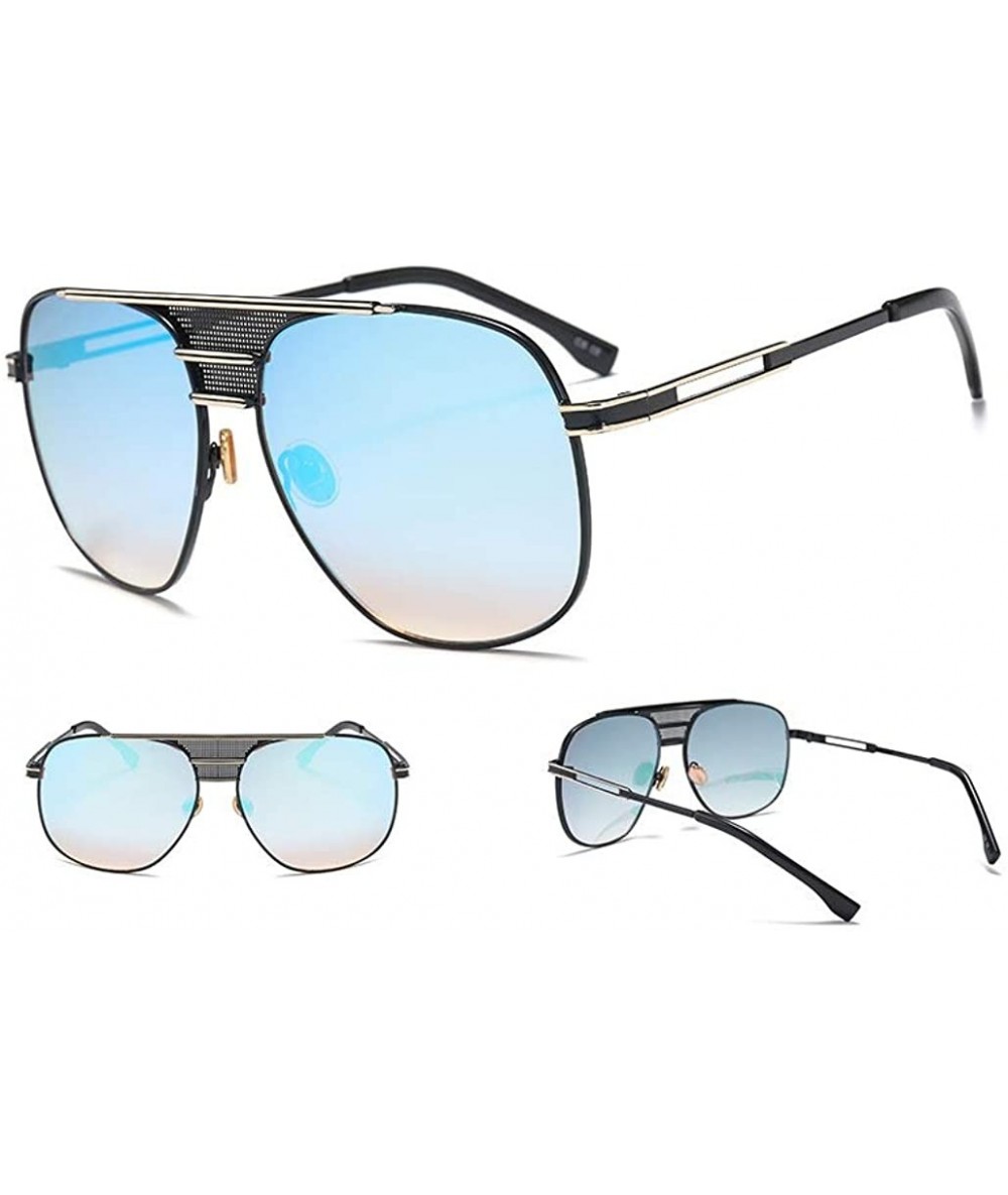 Goggle Fashion Sunglasses Square Durable Frame UV Protection HD Lenses Driving Cycling for Men - Ice Blue - C818LMYAMU5 $30.75