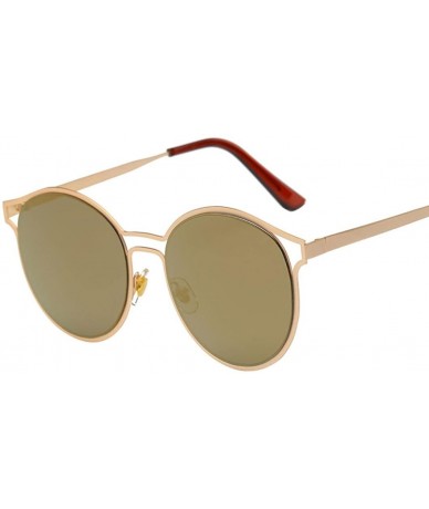 Aviator Retro Glasses Unisex Fashion Aviator Sunglasses (E) - CW18GD9HDY2 $17.10