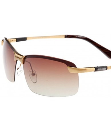 Square Enjoy the sun rimless sunglasses sports sunglasses - Gold/Red - CY11Z5IH1ZL $37.12