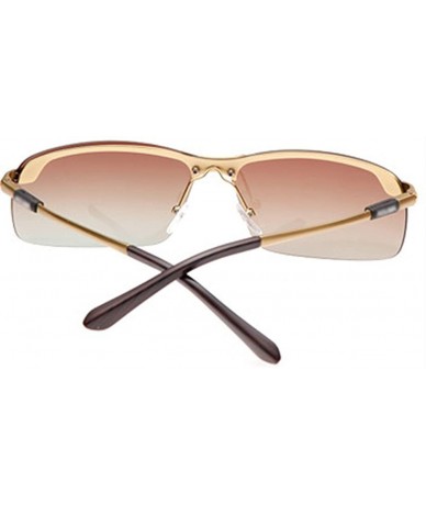 Square Enjoy the sun rimless sunglasses sports sunglasses - Gold/Red - CY11Z5IH1ZL $37.12