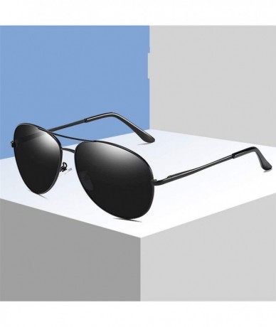 Goggle New Pilot Polarized Men Sunglasses Fashion Ladies Glasses UV400 Oval Metal Frame Sports Driving - C4 - C9198AHN477 $33.59