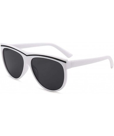 Goggle Women's Fashion Line Drawing Sunglasses Classic All-match Outdoor Sunshade Toad Sunglasses UV400 - White - CS18SK69UU3...