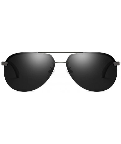 Aviator Classic Style Aviator Sunglasses Polarized 100% UV 400 Protection for Men - Grey Frame/Grey Lens - CR18Y2ECC0N $82.80