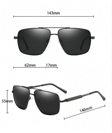 Square Fashion Men Square Metal Frame Brand Designer Myopic polarized sunglasses Optical glasses - CQ18TG6WTNC $42.15