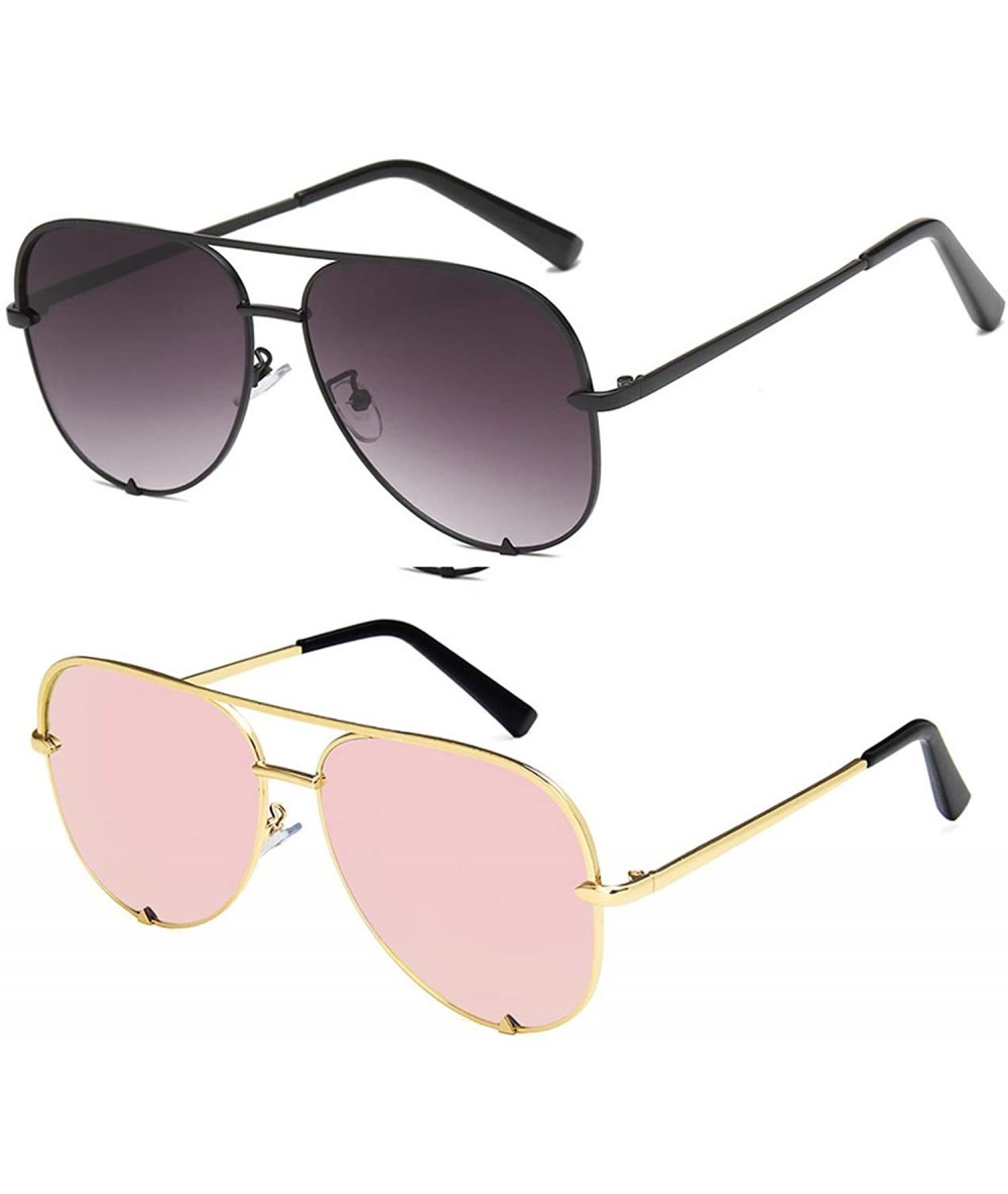 Aviator Designer Aviator Sunglasses for Women Classic Oversized Pilot Sun Glasses UV400 Protection - CH18OR0S205 $41.08