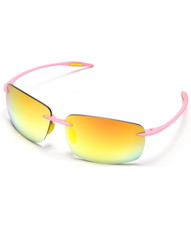 Rectangular Light-Weigh Unbreakable TR90 Frame Bolle Sunglasses - Pink - C912E0DZ5BN $58.28