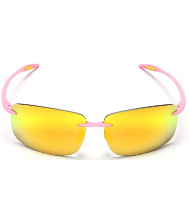 Rectangular Light-Weigh Unbreakable TR90 Frame Bolle Sunglasses - Pink - C912E0DZ5BN $58.28