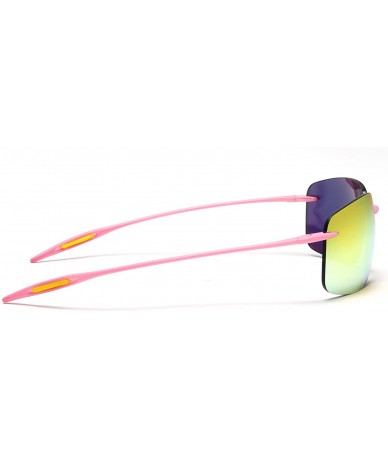 Rectangular Light-Weigh Unbreakable TR90 Frame Bolle Sunglasses - Pink - C912E0DZ5BN $58.28