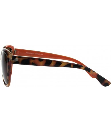 Butterfly TAC Polarized Lens Sunglasses Womens Tortoise Color Rounded Butterfly Frame - Tortoise Coral - C818RI4M6RX $23.57