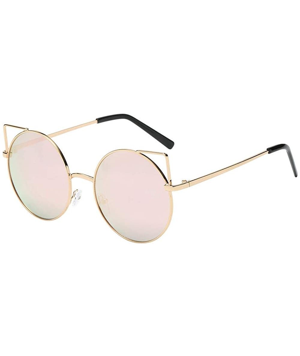 Oversized Womens Unisex Fashio Chic Cat Eyes Sunglasses Frame Shades Glasses Sunglass - D - CK18ST2GR02 $18.20