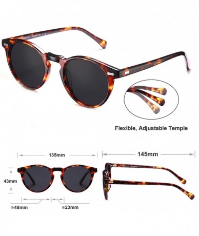 Wayfarer Vintage Round Polarized Sunglasses for Women UV Protection Outdoor Eyewear CA5288C - C318WQ4A2ZY $44.20