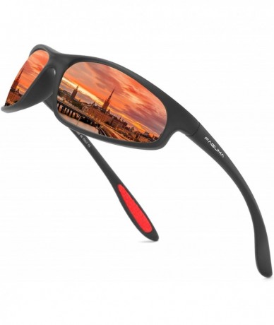 Sport Polarized Sports Sunglasses For Men Cycling Driving Fishing 100% UV Protection - CN18ZTS9XTQ $30.24