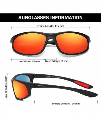 Sport Polarized Sports Sunglasses For Men Cycling Driving Fishing 100% UV Protection - CN18ZTS9XTQ $30.24