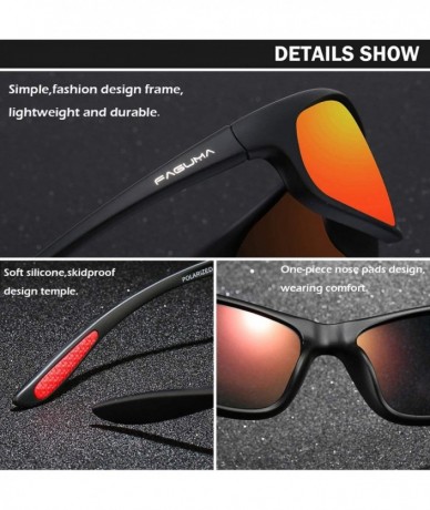 Sport Polarized Sports Sunglasses For Men Cycling Driving Fishing 100% UV Protection - CN18ZTS9XTQ $30.24