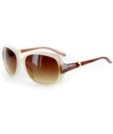 Oversized Sophisticat" Fashion Bifocal Sunglasses Women (Cream w/Amber +2.75) - White W/ Amber Lens - CC11H6M5P1V $41.09