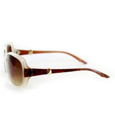 Oversized Sophisticat" Fashion Bifocal Sunglasses Women (Cream w/Amber +2.75) - White W/ Amber Lens - CC11H6M5P1V $41.09