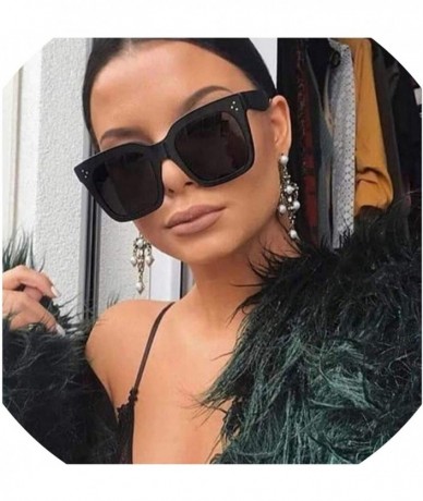 Oversized Top Eyewear Lunette Femme Women Luxury Brand Sunglasses Women Rivet Sun Glasse UV400 - White - C118WC3YY7R $39.08