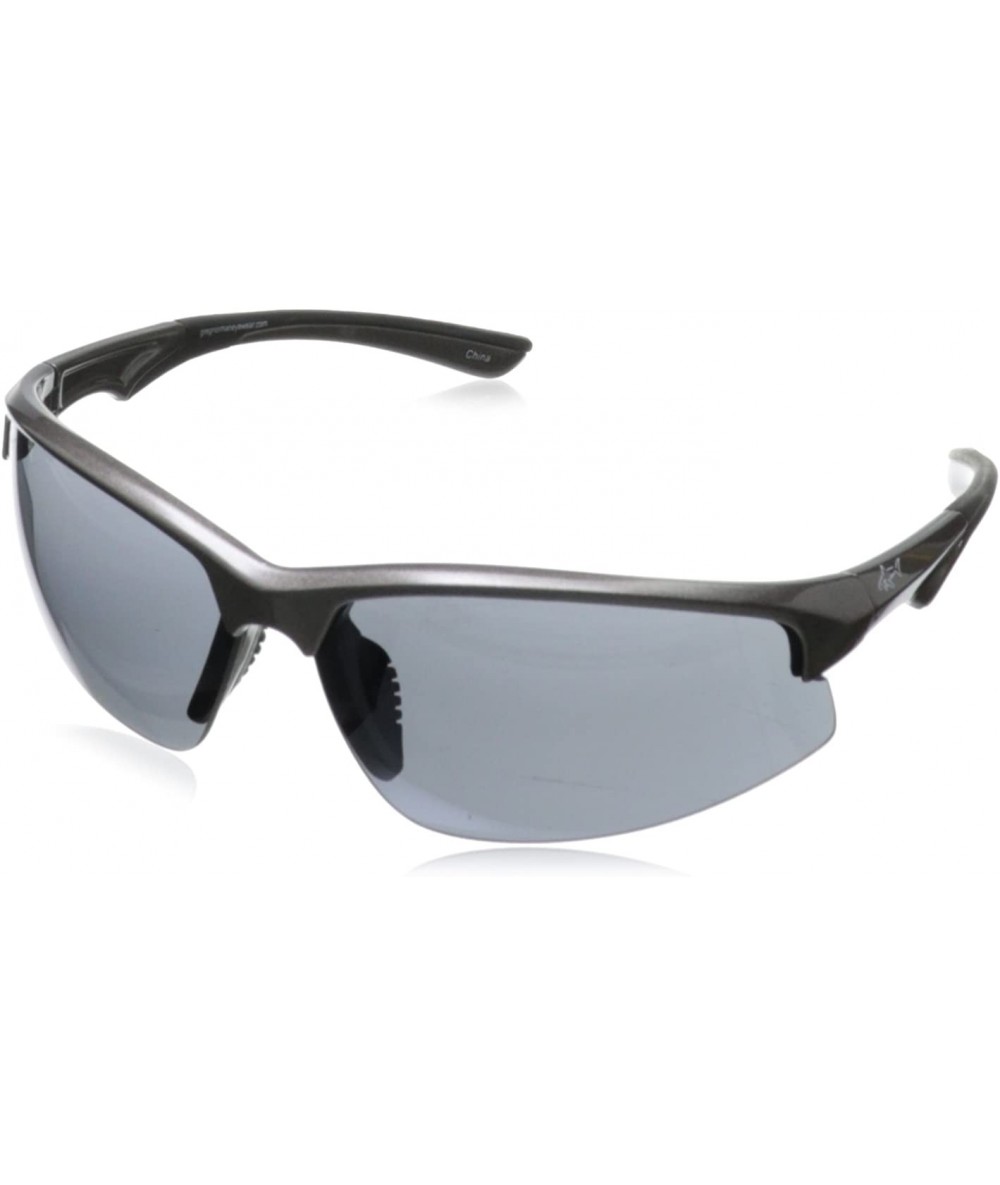 Semi-rimless G4007 Sport Semi Rimless High Contrast Lens Sunglasses - Metallic Grey & Black - CI11HJOU3B3 $102.56