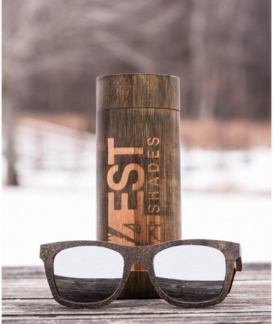 Aviator Stone Wood sunglasses - Polarized lenses in a one of a kind frame - CJ1883D6GZR $85.83