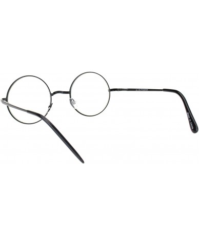 Round Mens Classic Hippie Round Circle Lens Hipster Metal Rim Eye Glasses - Black Clear - C418OA4CLHI $19.53