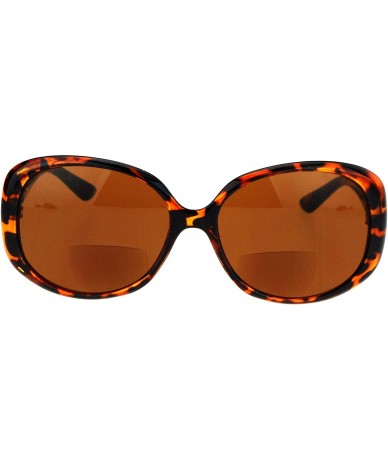 Rectangular Womens Bifocal Lens Sunglasses Readers Oval Rectangular Fashion UV 400 - Tortoise - C9185M093KM $19.78