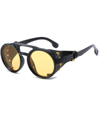 Sport Fashion Leather Buckle PC Sunglasses Retro UV Protection Sunglasses - 6 - CX190L42DS4 $59.70