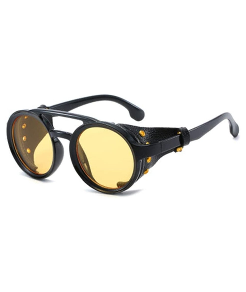 Sport Fashion Leather Buckle PC Sunglasses Retro UV Protection Sunglasses - 6 - CX190L42DS4 $59.70