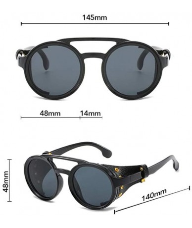 Sport Fashion Leather Buckle PC Sunglasses Retro UV Protection Sunglasses - 6 - CX190L42DS4 $59.70