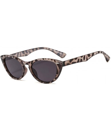 Goggle Cat Eye Sunglasses for Women Small Clout Goggles Mod Style Plastic Frame - Leopard - C418XATR7LK $18.20