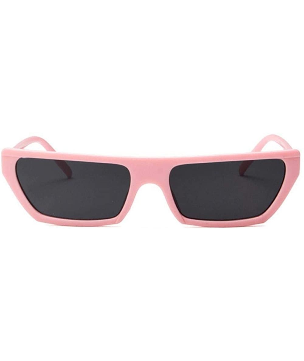 Aviator Rectangle Sunglasses Women Vintage Luxury 2019 Fashion Sun Glasses Brand Purple - Pink - CT18YZXCH8W $16.61