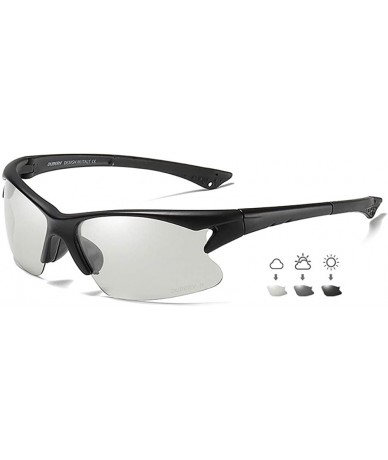 Sport Sports Style Polarized Night Vision Sunglasses Retro Driving Sunglasses - C1. Black Frame Gray Lens - CX18XZEK5CK $18.40