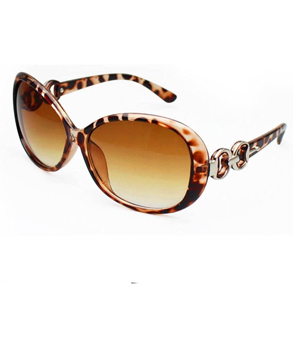 Oversized Stylish Lady Oversized Sunglasses Retro Plastic Frame Glasses Polarized Eyewear - Leopard - CU127YAUHZH $16.13