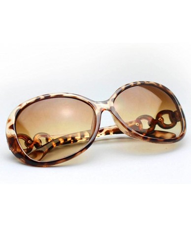 Oversized Stylish Lady Oversized Sunglasses Retro Plastic Frame Glasses Polarized Eyewear - Leopard - CU127YAUHZH $16.13