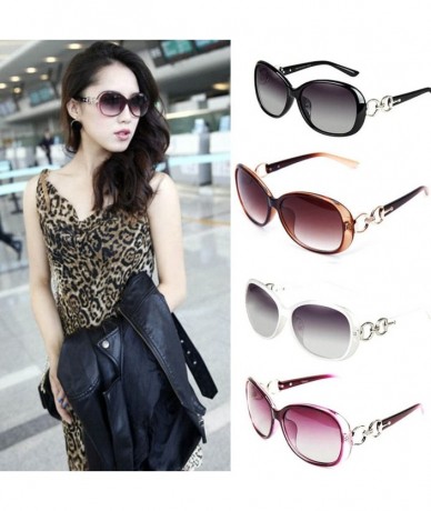 Oversized Stylish Lady Oversized Sunglasses Retro Plastic Frame Glasses Polarized Eyewear - Leopard - CU127YAUHZH $16.13