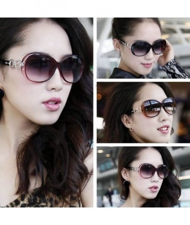 Oversized Stylish Lady Oversized Sunglasses Retro Plastic Frame Glasses Polarized Eyewear - Leopard - CU127YAUHZH $16.13