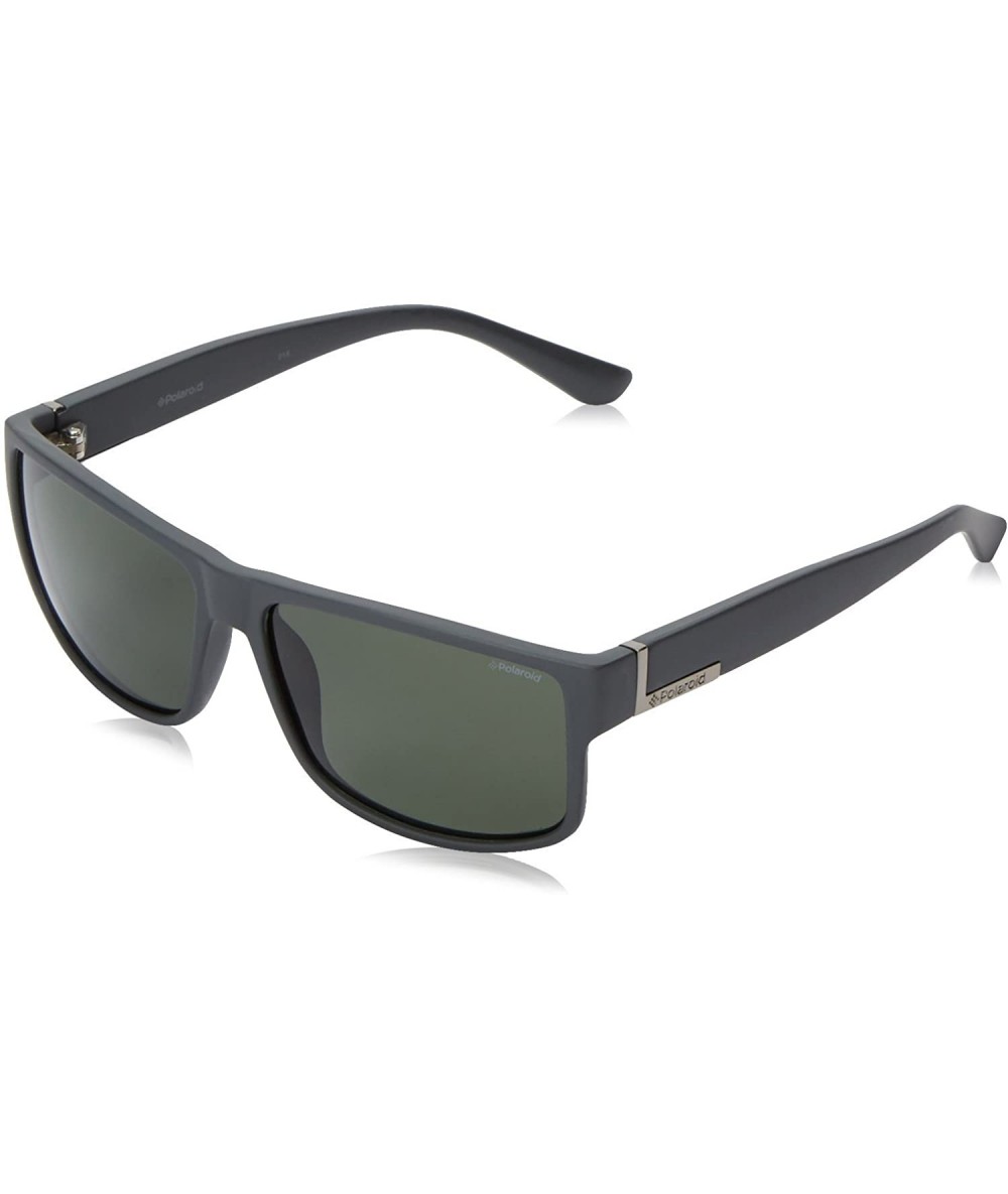 Rectangular Pld2030/S Rectangular Sunglasses - Gray Wood/Green - C1128BH0TBZ $82.32