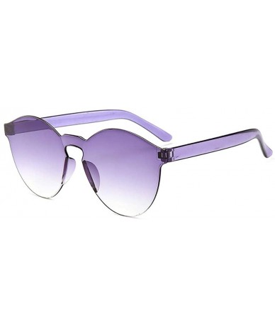 Round Unisex Fashion Candy Colors Round Outdoor Sunglasses Sunglasses - Light Gray - CI190REISKI $25.22