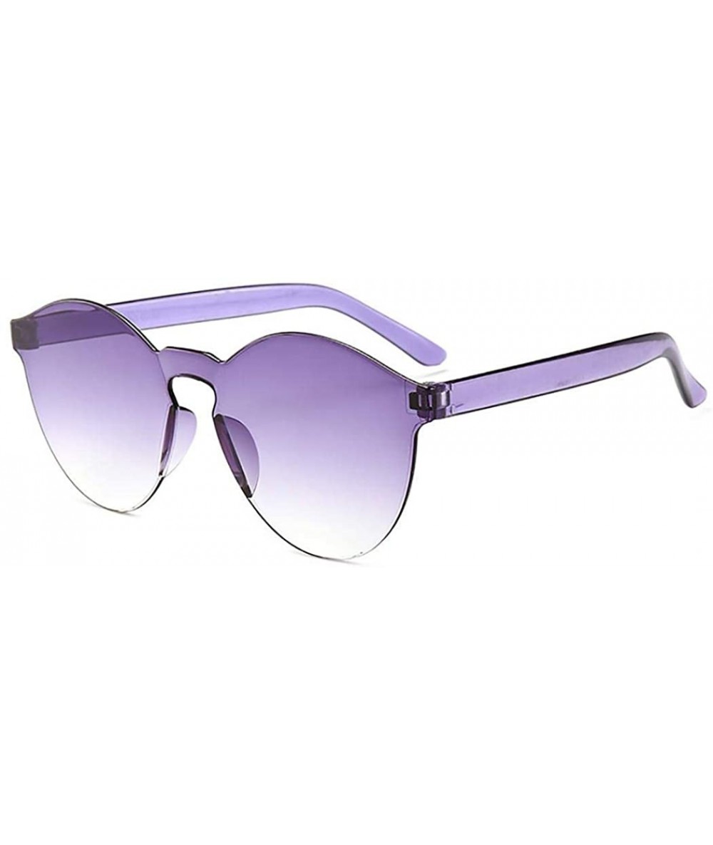 Round Unisex Fashion Candy Colors Round Outdoor Sunglasses Sunglasses - Light Gray - CI190REISKI $25.22