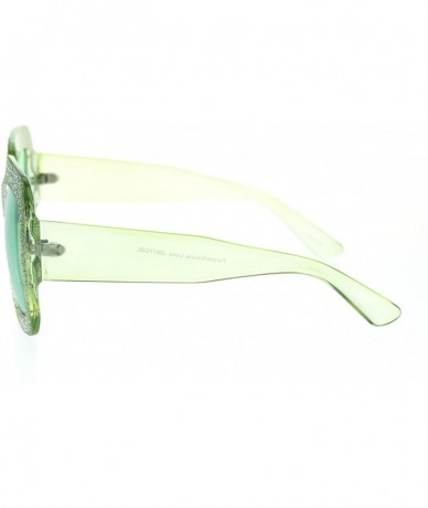 Butterfly Beveled Diamond Cut Edge Heart Shape Plastic Valentines Sunglasses - Green - C618TDM53K6 $18.08