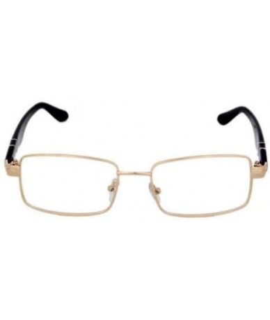 Square Black & Gold Slim Rectangular Eyeglasses Frame/Clear Lens Sunglasses - CP185UKK68C $20.41