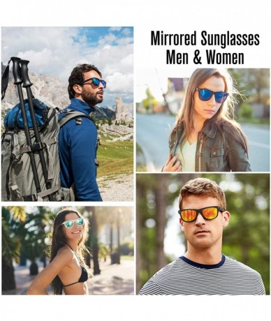 Aviator Vintage Sunglasses Mirrored Protection Lightweight - Polarized Revo Red Mirrored - C312E5OISZ7 $17.61