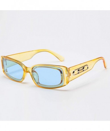 Aviator Unisex Lightweight Fashion Sunglasses - Mirrored Polarized Lens - Yellow - CO18TS3Z79U $17.17