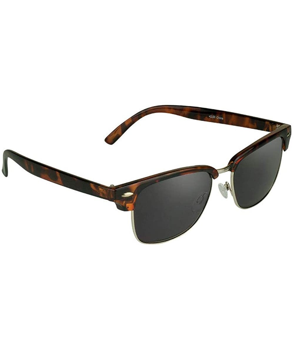 Wrap Classic Reading Sunglasses with Round Horn Rimmed Plastic Frame for Men & Women - NOT BIFOCAL - CS1936CUOOY $27.10